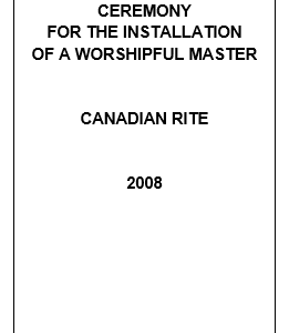 322 Installation of a Worshipful Master